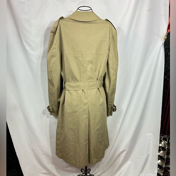 Vintage London Fog tan double breasted trench coat size 40 - Picture 8 of 11